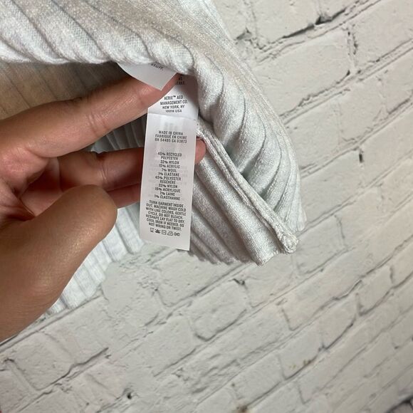 Aerie High Rise Ribbed Knit Stretch Mini Skirt Grey NWT Women's Size XL - Picture 6 of 7